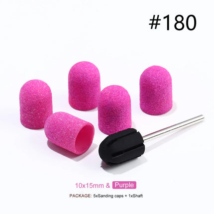 2 Size Sanding bands Block Cap Professional Pedicure Foot Care Tool Grit Nail Sanding Caps Electric Nail Drill cutters With Gift