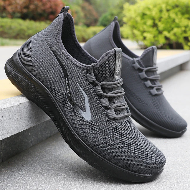 Men's Fashionable Solid Woven Knitted Running Shoes - Lightweight, Breathable, Non-Slip - Perfect Sports - product image 2
