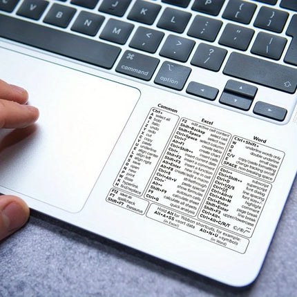 1 Set Vinyl Self-adhesive Keyboard Shortcut Stickers | Quick Reference for Windows, Excel and Word, Office Software