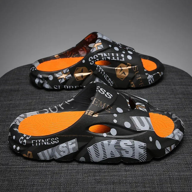 Original New Style Slippers Men's Sandals Summer Fashion Thick Bottom Anti-slip Slip-on Flip Flops Camouflage Beach Slides Shoes