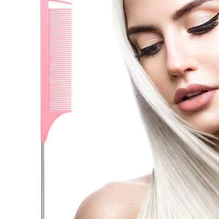 stainless steel pointed tail hair, hair comb hair brush salon hair styling tool hair comb, Special for real hair wigs