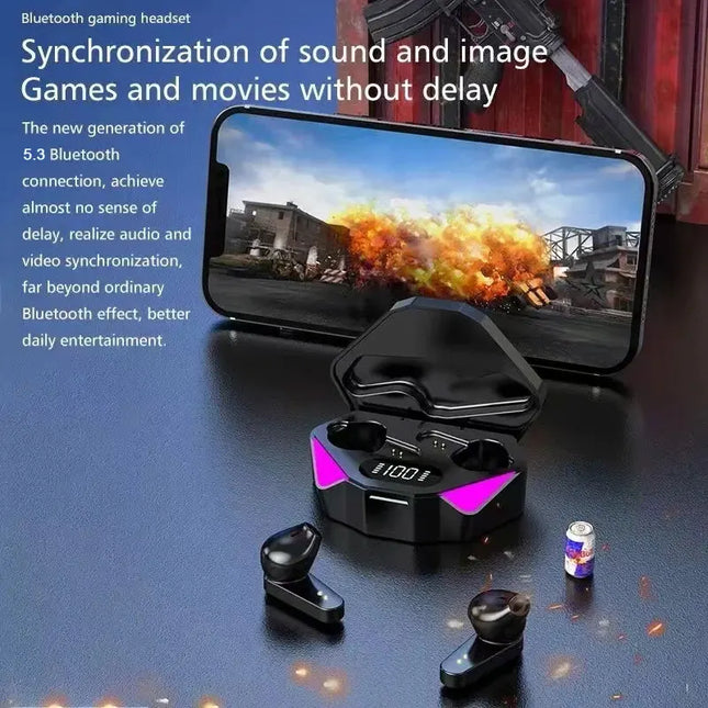 TWS Wireless Bluetooth Headset LED Display Gamer Earbuds with Mic Wireless Headphones Noise Cancelling Bluetooth - product im
