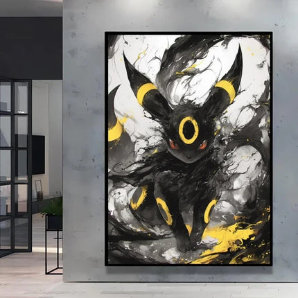 Stylish Pokemon Umbreon Decorative High Quality Canvas Painting Available in Multiple Sizes Suitable for Different Home Spaces