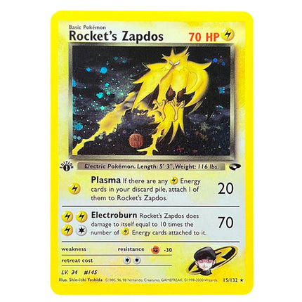 PTCG Proxy Cards Gym Challenge Rocket’s Mewtwo Blaine’s Charizard Erika’s Venusaur Rocket’s Zapdos Giovanni’s Gyarados DIY