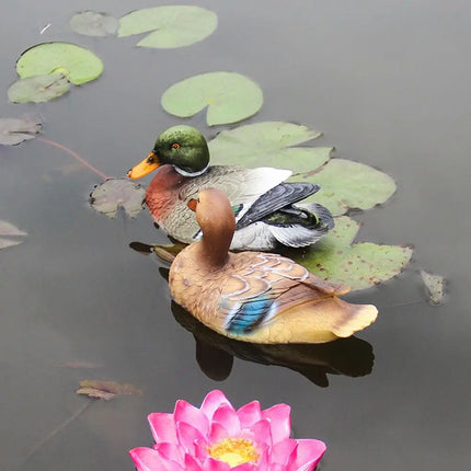 Large Size Outdoor Garden Duck Statues Cute Resin Mandarin Duck Statue Garden Pond Decoration Home Decor Animal Sculpture