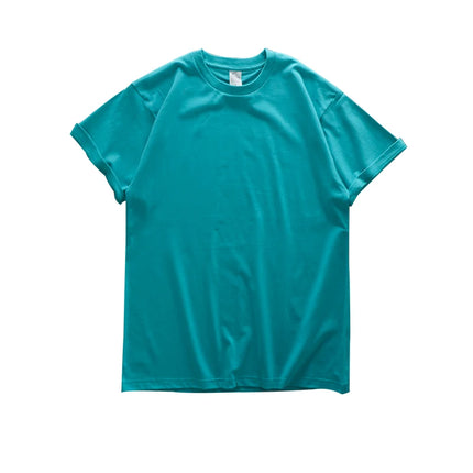 American 230g Heavy Cotton Short-sleeved T-shirt Men's and Women's Shoulder Pure White Bottoming Shirt 2025 New Clothes Summer
