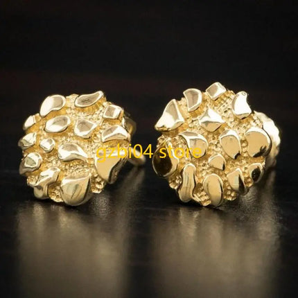 13MD Irregular Gold Earrings Geometric Earrings Alloy Texture Perfect for Women