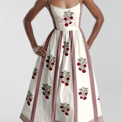 2026 Women's Midi White Vacation Dresses Pink Elegant And Pretty Dress Spaghetti Strap Beach Dress A Line Party Dresses Females