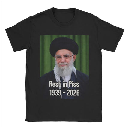 Graphic Printing We Love You Ayatollah RIP 1939-2026 IRAN Ali Khamenei  T Shirt For Unisex  Cotton Tee Shirt Short Sleeve Tops