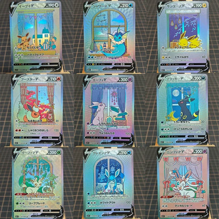 Diy Self-control Ptcg Pokemon 30th Charizard Eevee Gyarados Vincent Van Gogh Pikachu Fan Art Trading Anime Collection Cards Toy