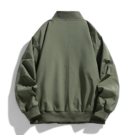 Spring Autumn Casual Jacket Men's Loose Fashion Coat Bomber Jacket Men Workwear Cargo Jackets High Street Outwear Plus Size 8XL