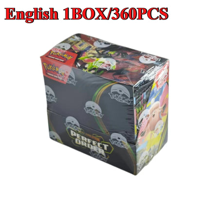 90/360PCS Pokémon Card Packs 151， ASCENDED HEROES 。Evolutions,PALDEAN FATES,English Reinforcement,Battle Transaction Card Gift