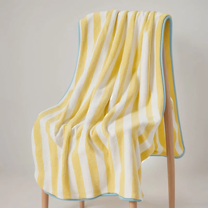 Striped Thick Absorbent Bath Towel Super Soft Coral Fleece Shower Towels Quick-drying Bathroom Towel for Adults Spa Swim