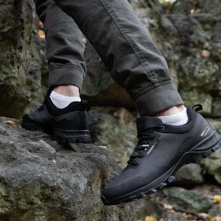 Baasploa Men Non-Slip Sneakers Wear-Resistant Hiking Shoes Men Anti Splash Water Outdoor Sneakers Male Comfort Walking Shoes