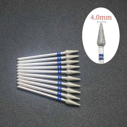 10 Piece Nail Milling Cutter Set Diamond Electric Nail Enhancement Drill Nail Drill Corner Cleaning Drill Burr Accessories Tool