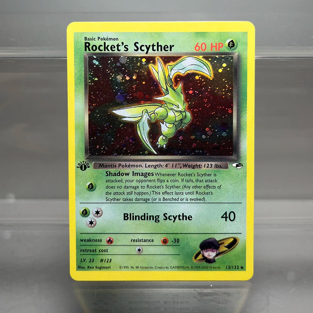 PKM Karten 1. Auflage Gym Challenge 1996 Basis Set Einzelne Folienkarten Mewtu Gengar Raichu Spielsammlungskarten PTCG Proxy Karten