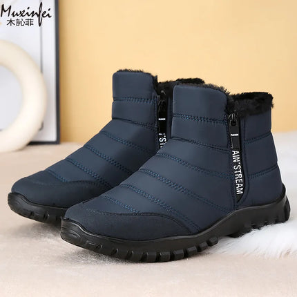 Winter Men Ankle Snow Boots Waterproof Non Slip Shoes for Men Casual Keep Warm Plush Plus Size Couple Footwear Chaussure Homme