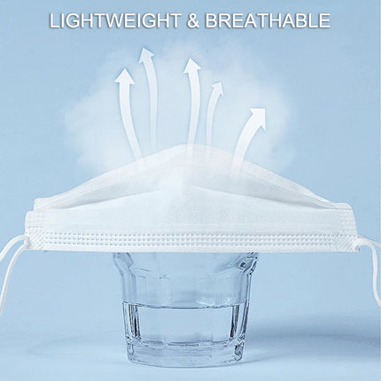 50Pcs 3-layer Mask Face Masks Melt Blown Cloth Disposable Safety Anti-Dust Protective Masks Blue Adults Non-wove Masque
