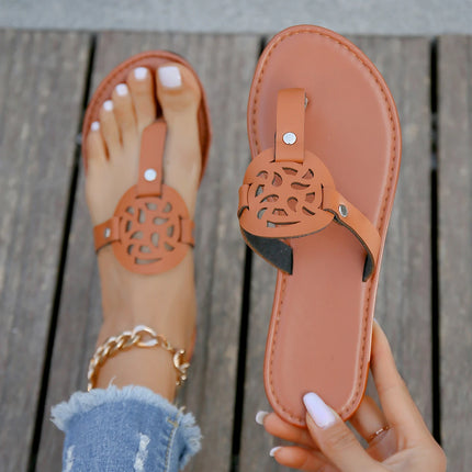 Summer The New Ladies Flip-Flops for Leisure Holiday Beach Toe-Clip Plus Size Flat Slippers for Women Designer Shoes Slippers