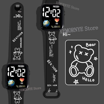 Bandai Dragon Ball Z 2 Fashion Cartoon Action Printing Anime LED Type Watches Kids Watch Birthday Gifts Toys