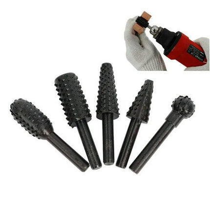 1/4'' 5PCS Drill Bit Set Cutting Tools for Woodworking Knife Wood Carving Tool Carpentry Wood Cutting Tools - product image f