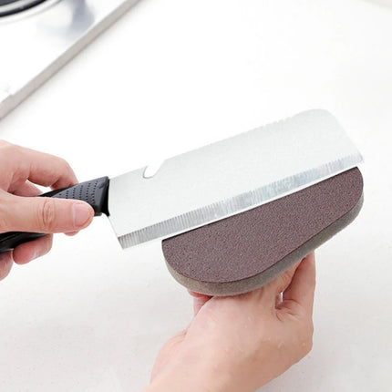Magic Emery Sponge Brush Wipe Eraser Cleaner Kitchen Bath Rust Strong Decontamination Cleaning Tools With Handle - product im