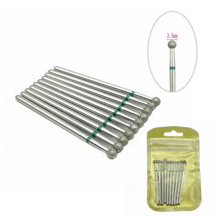 10pcs Nail Milling Cutter Set Diamond Stone Electric Manicure Drills Nail Drill Cuticle Clean Bits Burr Accessories Nail Art