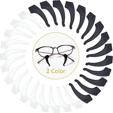 2/40pcs Silicone Ear Hook Anti-slip Glasses Leg Ear Sleeve Bracket Fastener Sunglasses Accessories Grip Anti-fall Eyewear Holder