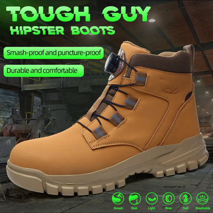 Rotating Button Work Shoes for Men Anti Puncture Protective Boots Sneakers Waterproof Work Safety - product view 5