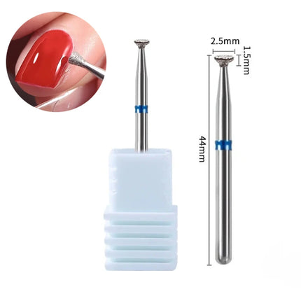 1/2Pcs C Radians Diamond Nail Drill Bit Milling Cutter Nail Edge Trimming Tool Diamond Sand Polishing Manicure Accessories