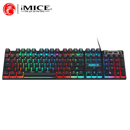 RGB Backlit Wired Ergonomic Design Keyboard Set Waterproof Luminous Gaming Keyboard And Mouse Combo PC Accessories - product