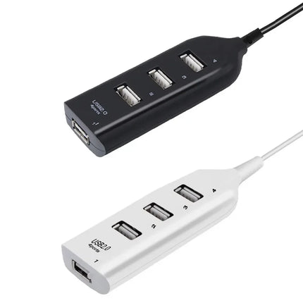 High-Speed Mini USB 2.0 Hub 4-Port with Power Adapter, Powered USB Splitter Multi Port Expander for PC Laptop - product image
