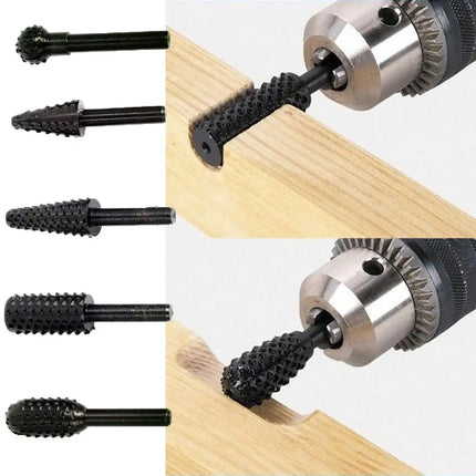 1/4'' 5PCS Drill Bit Set Cutting Tools for Woodworking Knife Wood Carving Tool Carpentry Wood Cutting Tools - product image f