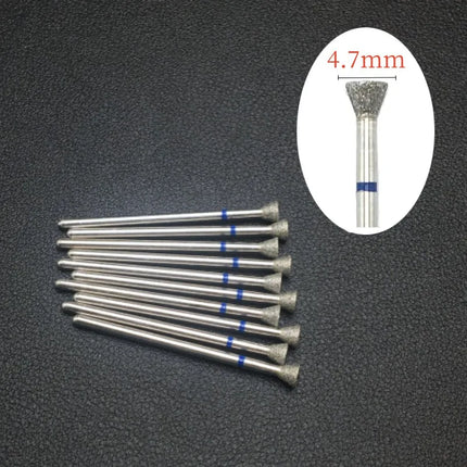 10 Piece Nail Milling Cutter Set Diamond Electric Nail Enhancement Drill Nail Drill Corner Cleaning Drill Burr Accessories Tool