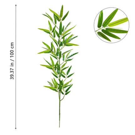 Artificial Green Bamboo Leaf Branches - image 28