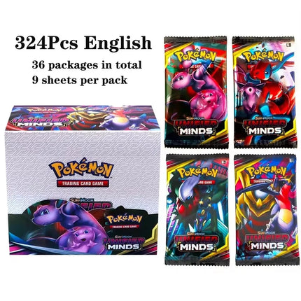 2025 324Pcs Pokemon Cards Sun & Moon  Evolutions Unified SHINING Booster Box Collectible Tradiner Card Game toy for children ﻿