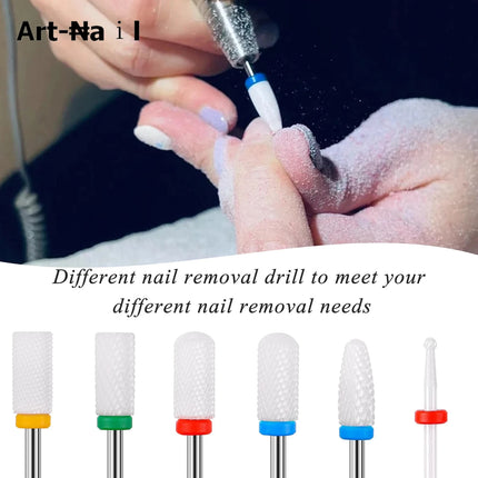 6Pcs Ceramic Grinding Head Set Cuticle Polishing Drill Bits Suitable for Dremel Rotary Power Tools Dremel Nail Accessories Tools