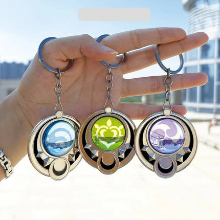 Genshin Impact Nod Krai Ineffa Visions Pendant Cosplay Anime Eye Of God DIY Backpack Keychains Halloween Party Transparent Decor