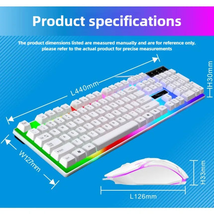 Gamer Keyboard And Mouse Combo Set RGB LED 104-Key Wired Gaming Keyboard Mouse Set for Notebook Laptop Desktop PC - product i
