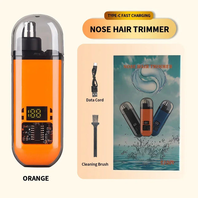2 In 1 Electric Portable Ear And Nose Hair Trimmer Clipper 2024 Professional Painless Portable Eyebrow For Men