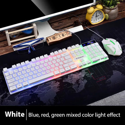 KM320 Keyboard And Mouse Set Waterproof Luminous Game Backlit Keyboard - product image from BSM MART