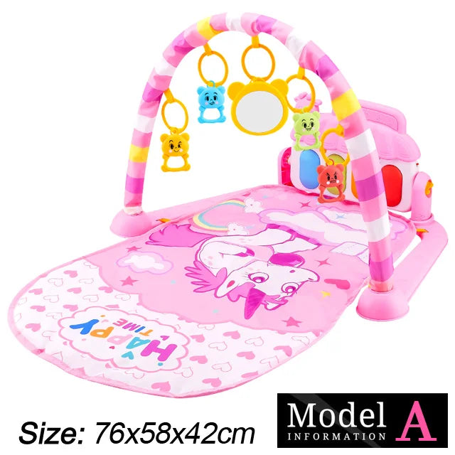 Baby Fitness-Stand Musik-Spielmatte Aktivitätsspielzeug Neugeborenen-Klavier Krabbeldecke Pedalspielpad Frühpädagogik 0-36 Monate Geschenke