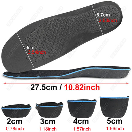 2-5cm Magnet Invisible Height Increase Insoles Templates Insoles For Feet Arch Support Heighten Orthopedic Shoes Sole Pad Unisex