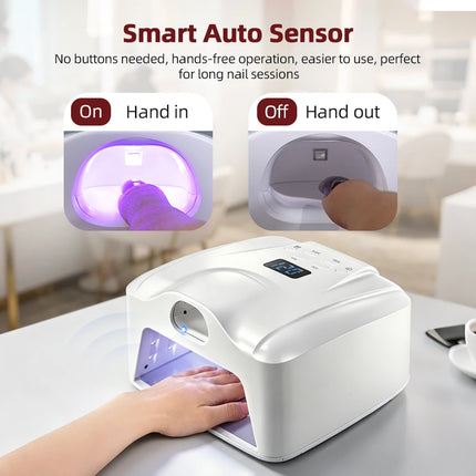 Dual-use UV LED Nail Dryer Smart Auto Sensor Nail Lamp Fast Curing Gel Drying Light Manicure Pedicure Lamp for Home Salon Tool