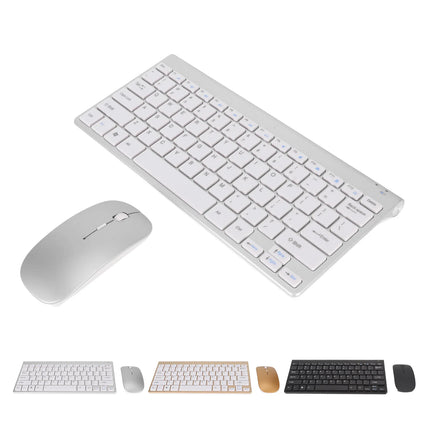 Wireless Keyboard Mouse Kit Slim Wireless Key Mouse Combo Portable Beautiful Power Saving Silent Button LED - product image f