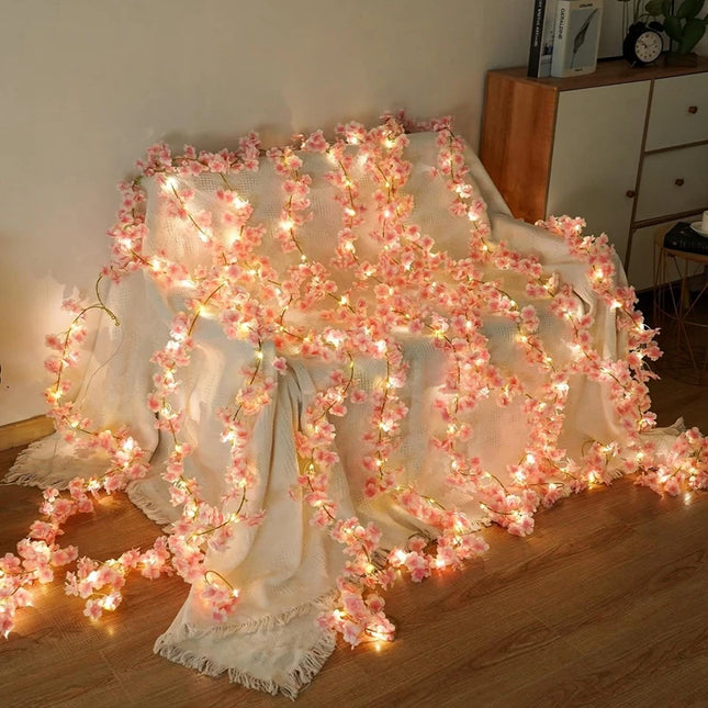 180CM Artificial Sakura Flowers Vine for Wedding Decoration Garden Arch Home Room Decor Party Bridal - product image 2