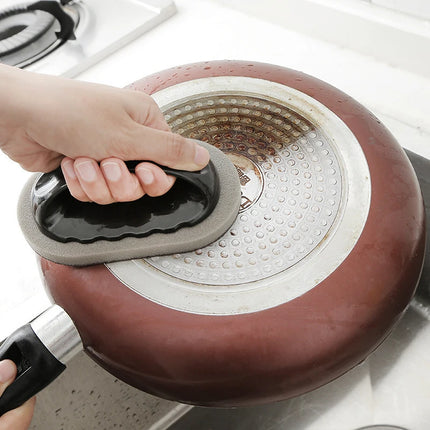 Magic Emery Sponge Brush Wipe Eraser Cleaner Kitchen Bath Rust Strong Decontamination Cleaning Tools With Handle - product im