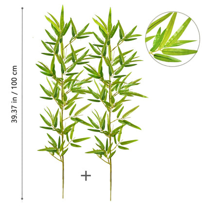 Artificial Green Bamboo Leaf Branches - image 21