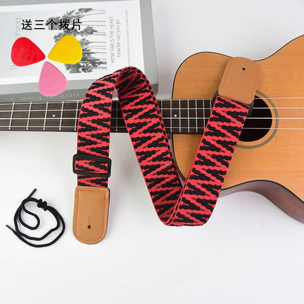Ukulele Strap, Adjustable Guitar Strap, Bohemian Style Guitar Strap