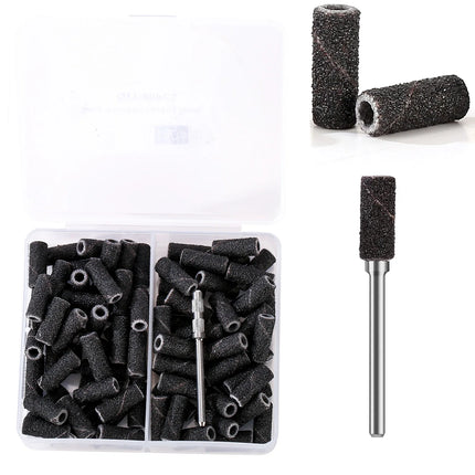 3mm 80pcs Mini Zebra Nail Sanding Bands Electric Machine Nail Drill Bits UV Gel Acrylic Polish Remover For Nails Accessory Tool
